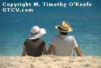 St. Thomas, USVI Older Couple on Beach copyright M. Timothy O'Keefe - www.GuideToCaribbeanVacations.com